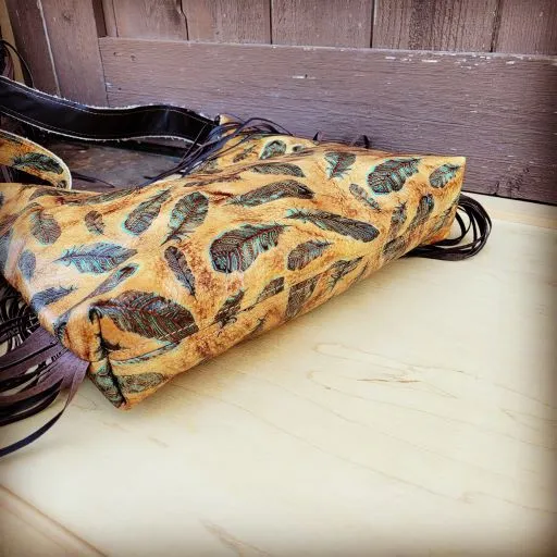 Montana Hobo Handbag in Plumas Sepia Turquoise