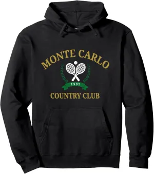 Monte Carlo Country Club Vintage Tennis Aesthetic Crewneck Pullover Hoodie