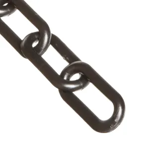Mr. Chain Plastic Barrier Chain, Black, 5-Inch Link Diameter, 25-Foot Length (60003-25)