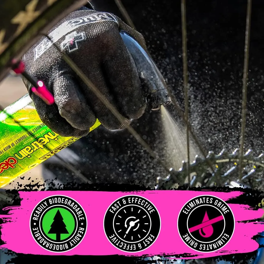Muc-Off Nano Tech Bike Cleaner Bio Drivetrain Cleaner, 500 Milliliters - Effective Biodegradable Bicycle Chain Cleaner and Degreaser Spray - Suitable for All Types of Bike
