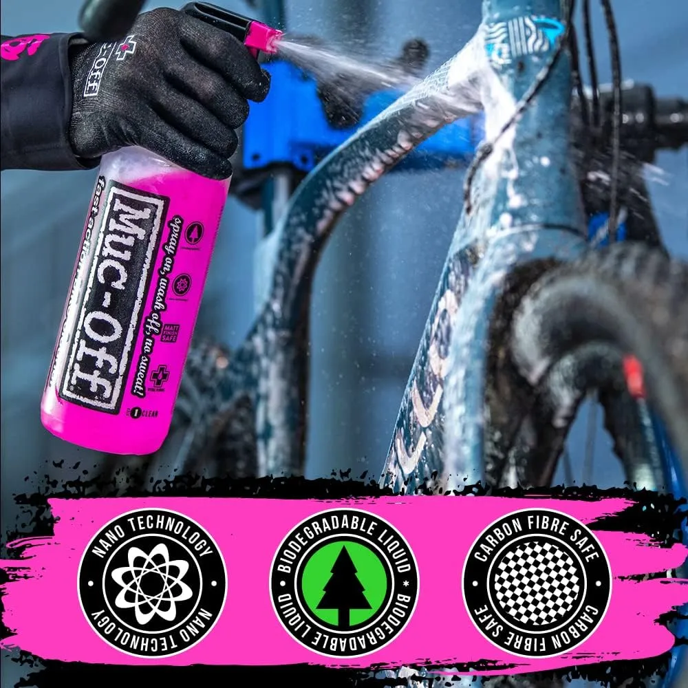 Muc-Off Nano Tech Bike Cleaner Bio Drivetrain Cleaner, 500 Milliliters - Effective Biodegradable Bicycle Chain Cleaner and Degreaser Spray - Suitable for All Types of Bike