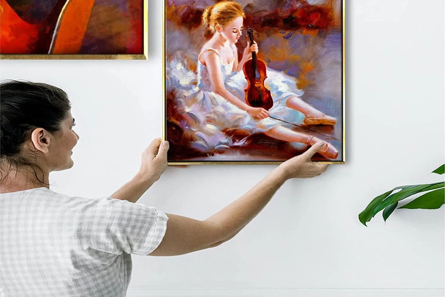 Music Canvas Floating Frame Collage Painting for Bedroom Wall Decoration