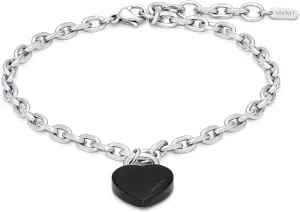 MVMT Women's Heartlock Charm Bracelet