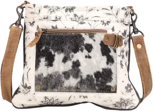 Myra Bag Canna Upcycled Canvas & Cowhide Crossbody Bag S-1481