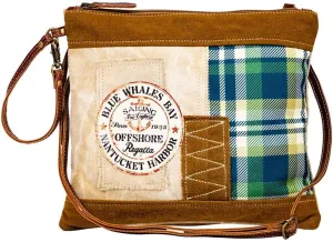 Myra Bag Crossbody Bag for Women - Western Upcycled Canvas & Leather Shoulder Handbag Caramel