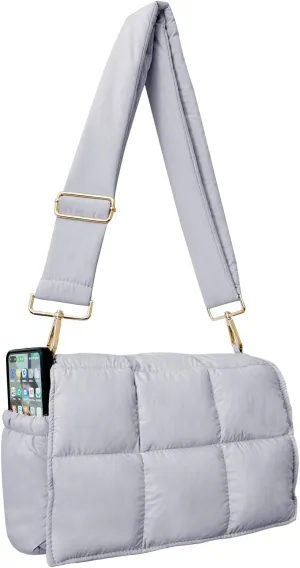NAARIIAN Crossbody Bag for Women Quilted Puffer Purse Fashion Lightweight Travel Handbags Cute Small Shoulder Bag