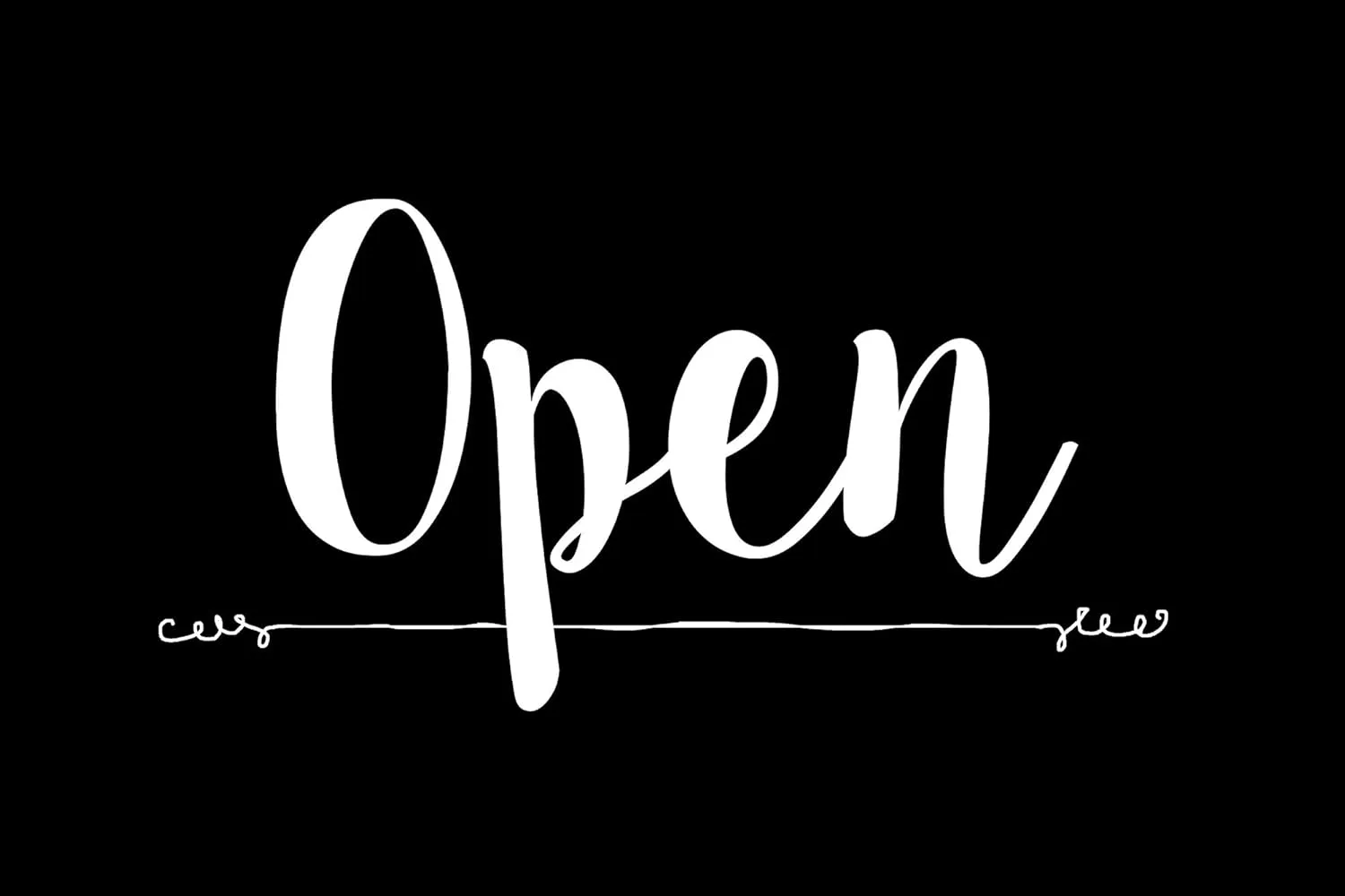NAHANCO NMSKBO Black with White Print Open/Closed Metal Sign Kit, 12”W x 8”H, Black w/White print