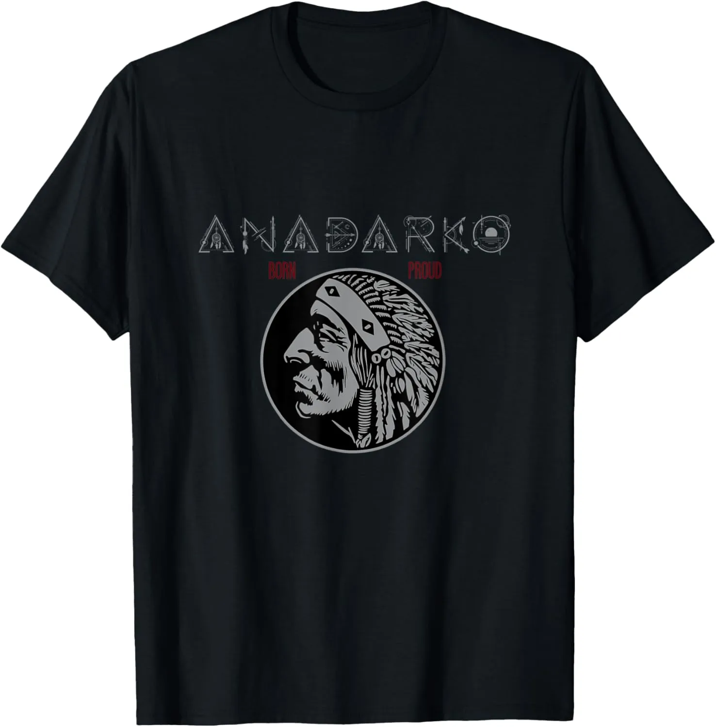 Native American Indian Born Proud Retro T-Shirt
