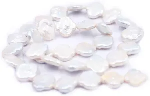 Natural 12x14mm Lantern White Freshwater Cultured Pearl Jewelry Loose Gemstone Beads Strand 15" Natural Stone for Necklace Bracelet DIY Design