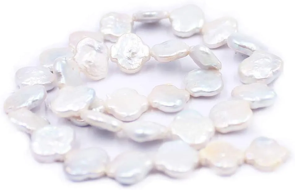 Natural 12x14mm Lantern White Freshwater Cultured Pearl Jewelry Loose Gemstone Beads Strand 15" Natural Stone for Necklace Bracelet DIY Design