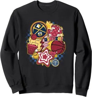 NBA Denver Nuggets Psychedelic Basketball Collage Sweatshirt