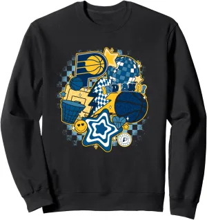 NBA Indiana Pacers Psychedelic Basketball Collage Sweatshirt