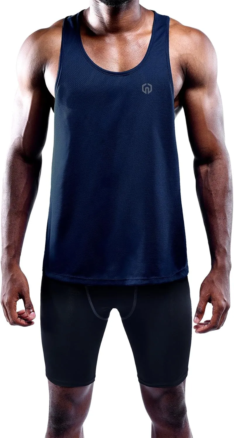 NELEUS Men's 3 Pack Dry Fit Y-Back Muscle Tank Top