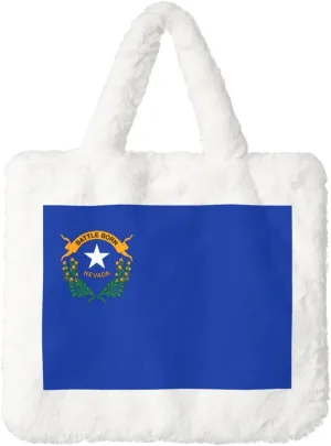 Nevada State Flag Plush Handbag - Perfect for Autumn & Winter, Ideal as Coin Pouch Ideal Gift for Christmas and Valentine's Day