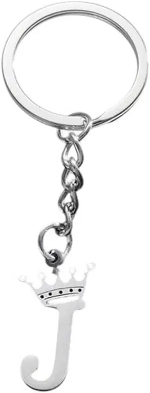 New 2026 Arrive Simple Stainless Crown 26 Letters Key Chain For Women Personality Metal Initial Alphabet Keyring Car Handbag Pendant Gifts Jewelry Fashion Trendy Accessories Creative Gift