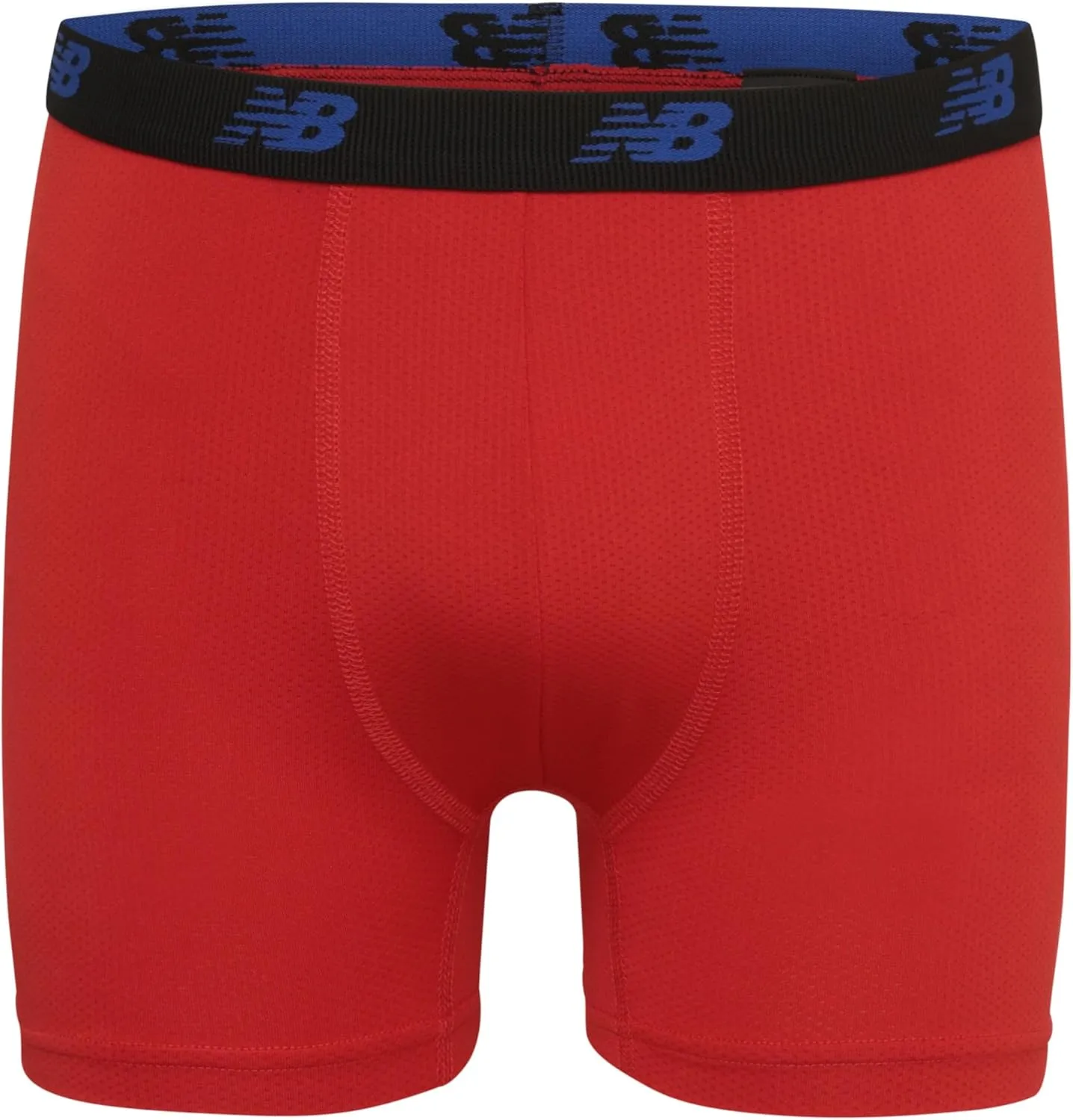 New Balance Boys' Tagless Moisture Wicking Breathable Boxer Briefs Underwear (2 Performance/2 Mesh)