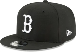 New Era Unisex-Adult MLB 9Fifty Black White Primary Logo Adjustable Snapback Hat Cap One Size Fits All