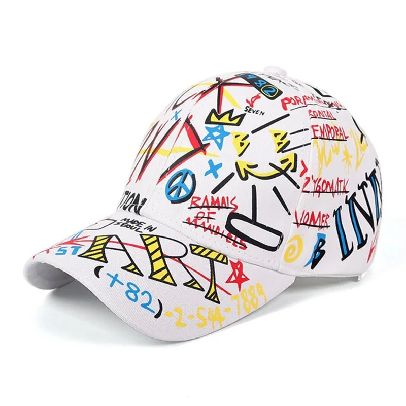 New WHAT Graffiti Baseball Cap  Summer Travel