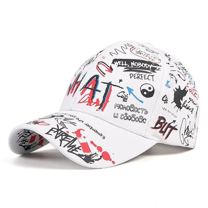 New WHAT Graffiti Baseball Cap  Summer Travel