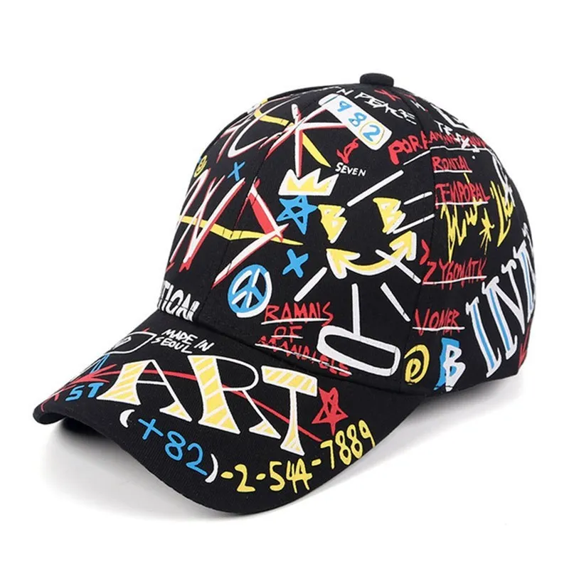 New WHAT Graffiti Baseball Cap  Summer Travel