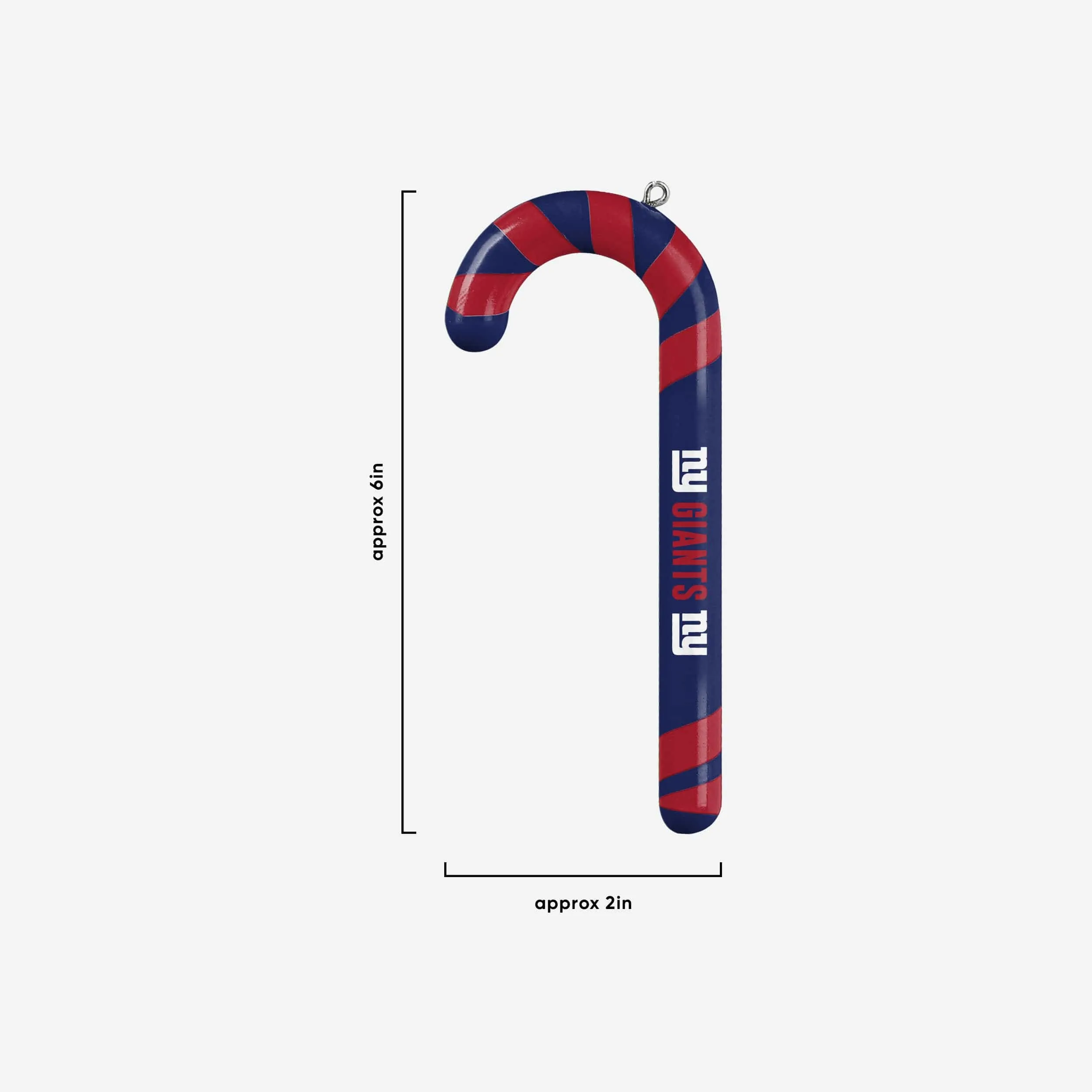 New York Giants 12 Pack Candy Cane Ornament Set
