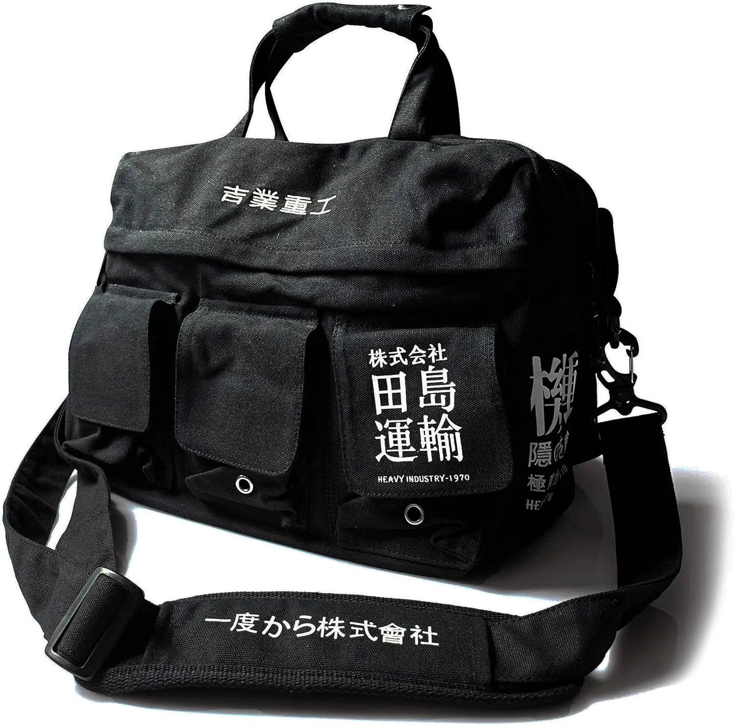 Niepce Inc Crossbody Travel Casual Shoulder Unisex Anti Theft Techwear Streetwear Messenger Bag (Black)