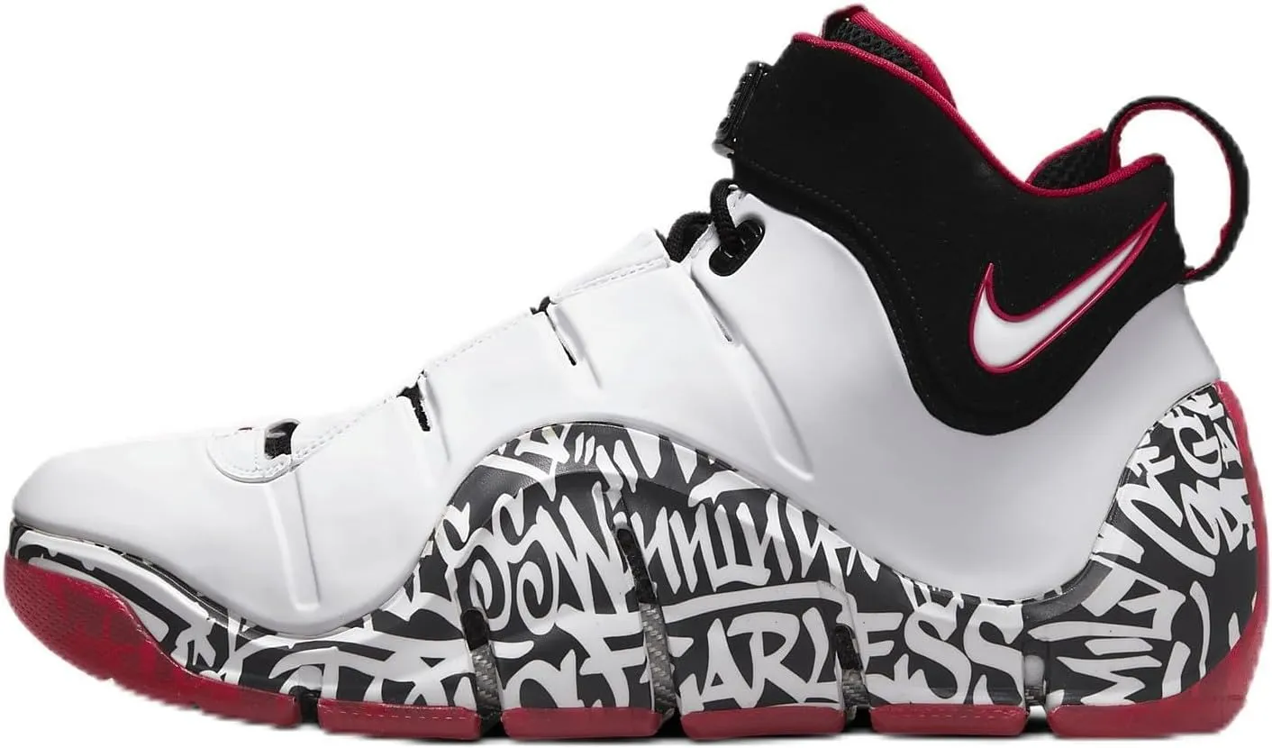 Nike Zoom Lebron 4 Men's Shoes (DJ4888-100, White/Black/University Red/White) Size 8