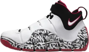 Nike Zoom Lebron 4 Men's Shoes (DJ4888-100, White/Black/University Red/White) Size 8
