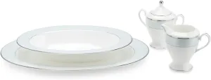 Nikko Ceramics South Sea Pearl 5-Piece Completer Set, Blue Ocean Pearl