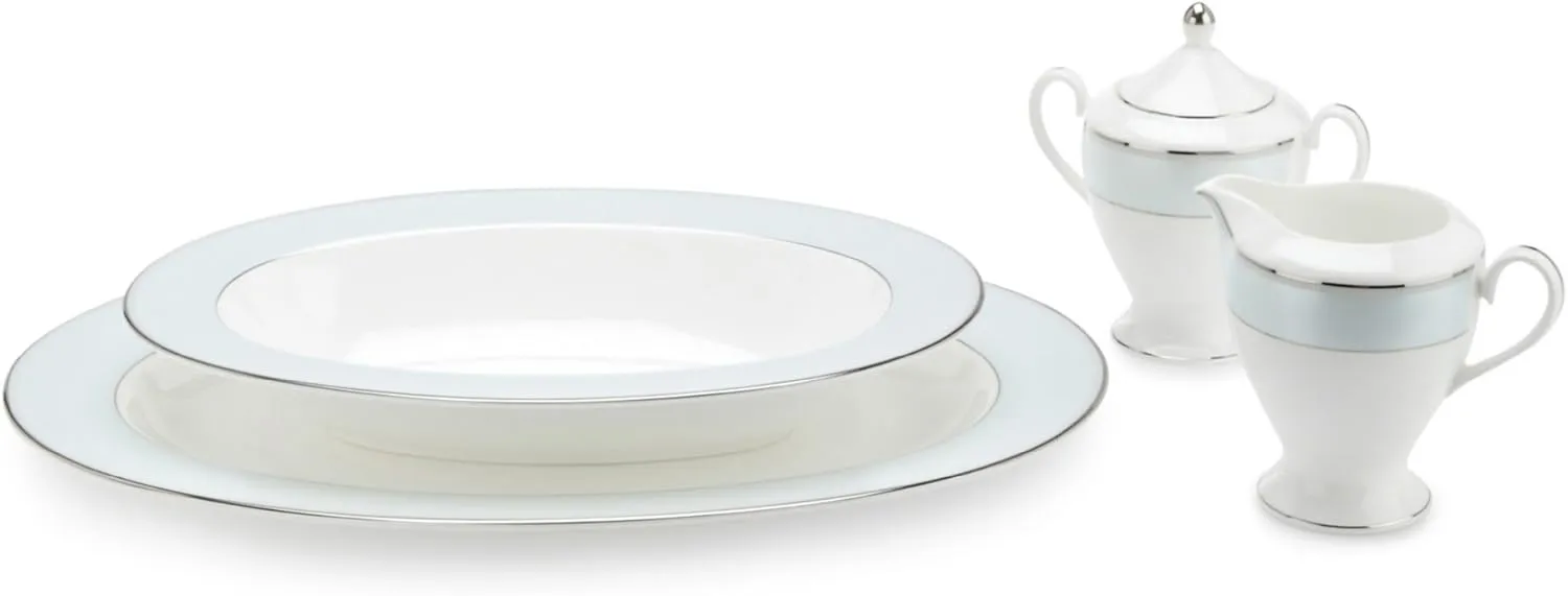 Nikko Ceramics South Sea Pearl 5-Piece Completer Set, Blue Ocean Pearl