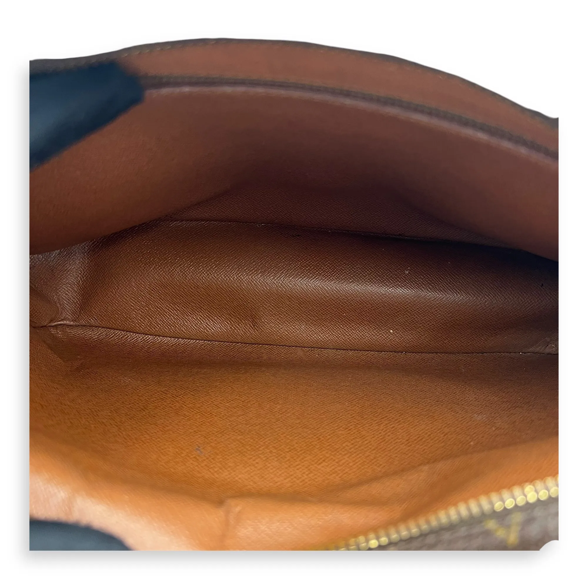 Nile Crossbody Bag Brown in Monogram Coated Canvas, Gold hardware