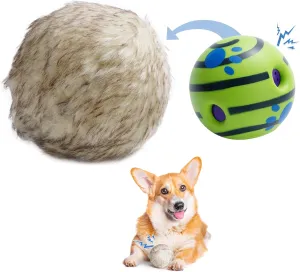 Nocciola Wobble Giggle Ball for Dogs, Interactive Dog Toys for Boredom, Squeaky Ball Dog Toys to Keep Them Busy, Pet Toys for Small Medium Large Dogs, Fun Giggle Sounds When Rolled or Shaken (S)
