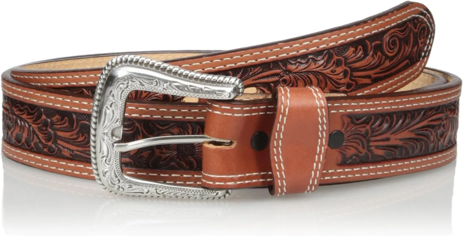 Nocona Belt Co. Men's Tan Mexican Floral Embose