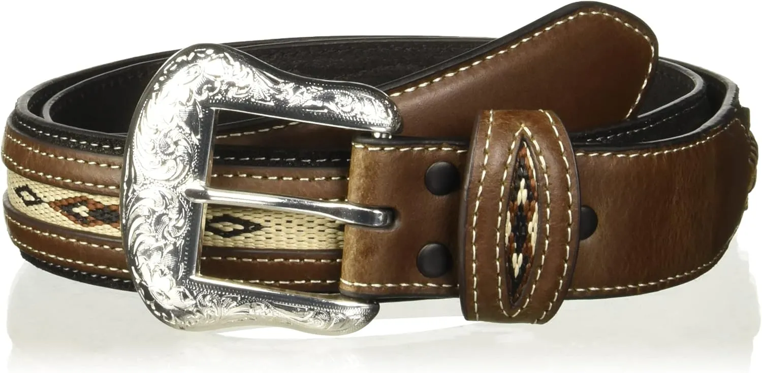 Nocona Belt Co. Men's Top Hand Black Middle Inlay