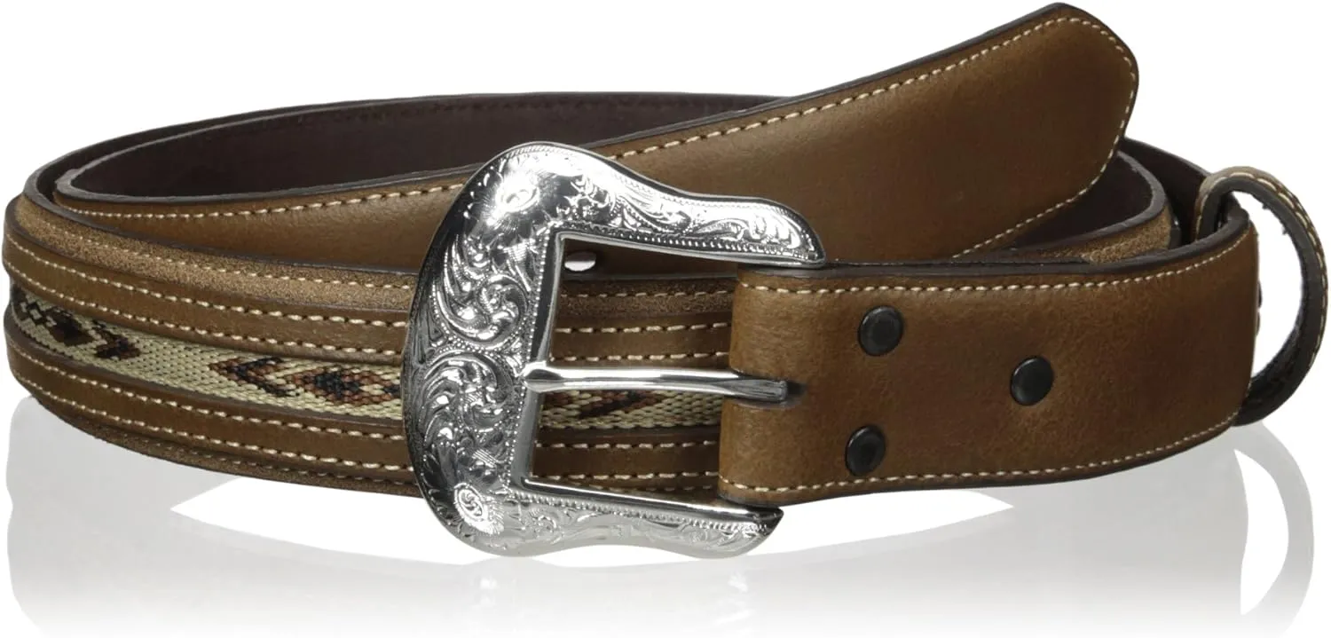 Nocona Belt Co. Men's Top Hand Brown Middle Inlay