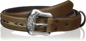 Nocona Belt Co. Men's Top Hand Brown Middle Inlay