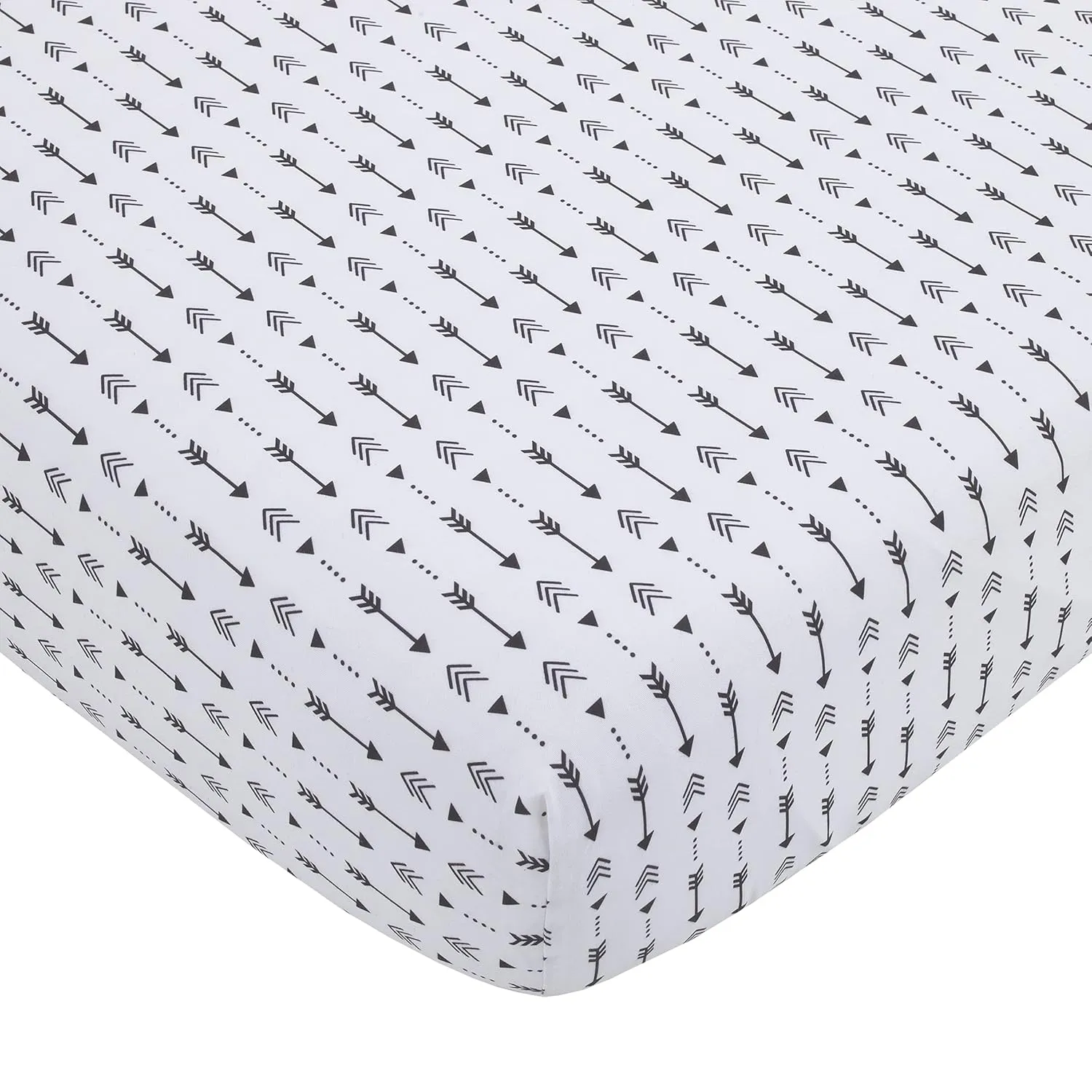 NoJo Little Love Little Man Cave Grey, Red, Black and Ivory, Bear, Fox, Moose, Buffalo Check and Arrows Rustic 3 Piece Nursery Crib Bedding Set - Comforter, Fitted Crib Sheet and Crib Skirt