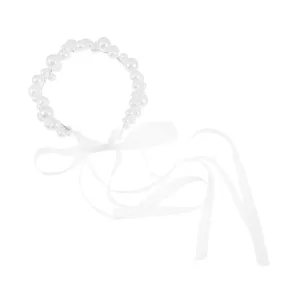 NOLITOY Bridal Hairband Pearls Fake Pearl and Crystal Bridal Headband Lightweight Comfort Hair Accessories for Women
