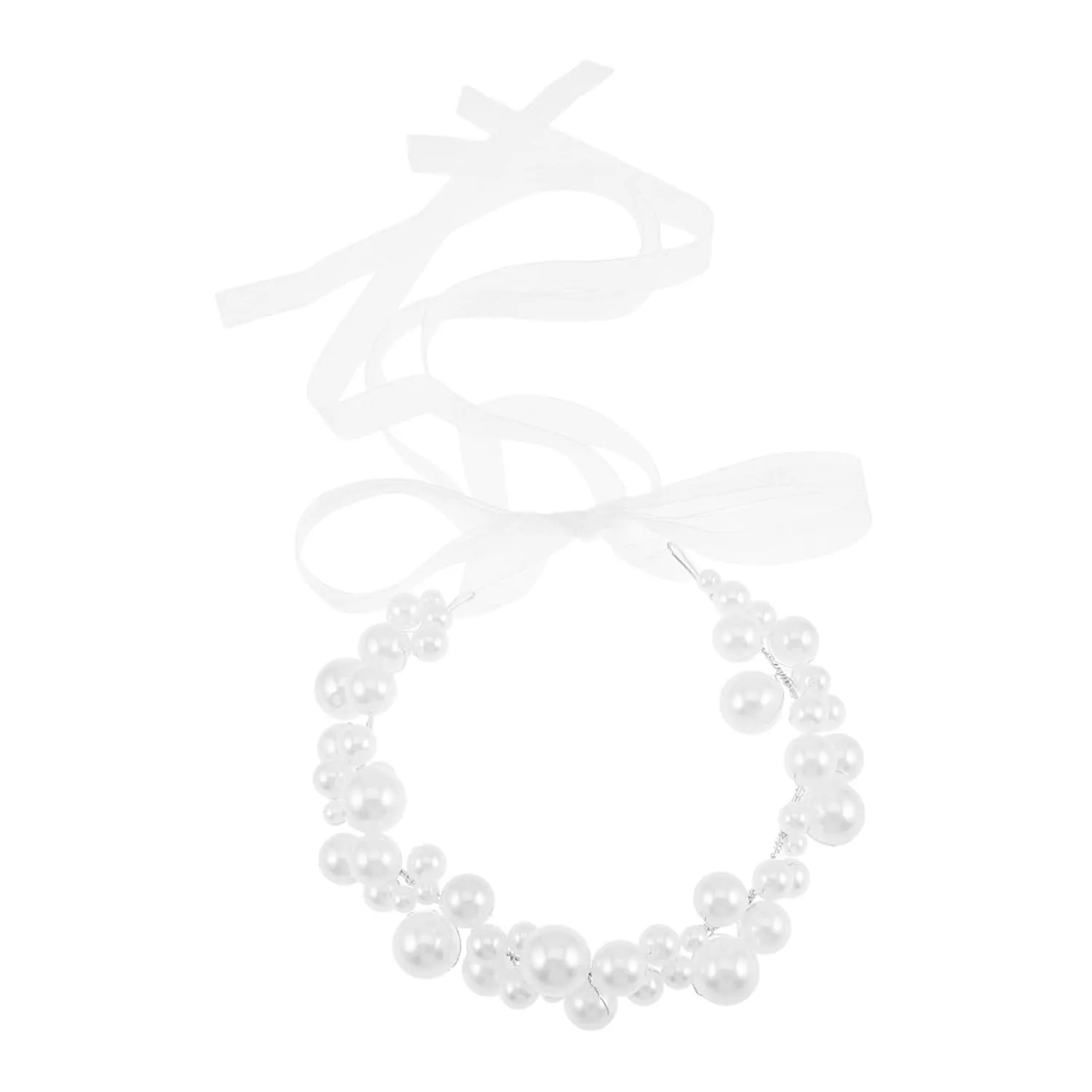 NOLITOY Versatile Fake Pearl Bridal Headband Fashion Beaded Headpiece for Wedding Styling