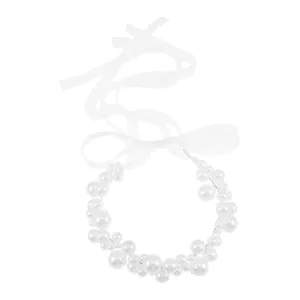 NOLITOY Versatile Fake Pearl Bridal Headband Fashion Beaded Headpiece for Wedding Styling