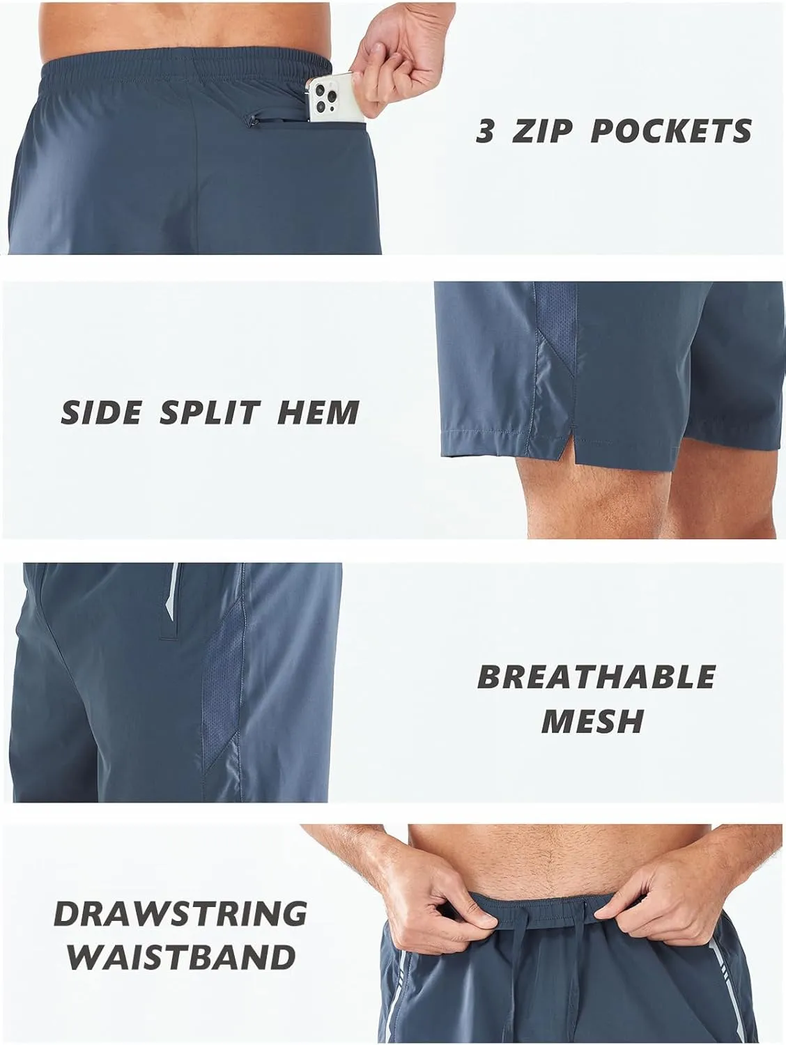 NORTHYARD Men's Running Athletic Shorts 5"/ 7"/ 9" Workout Gym Short Tennis Quick Dry Active Sport Hiking Basketball