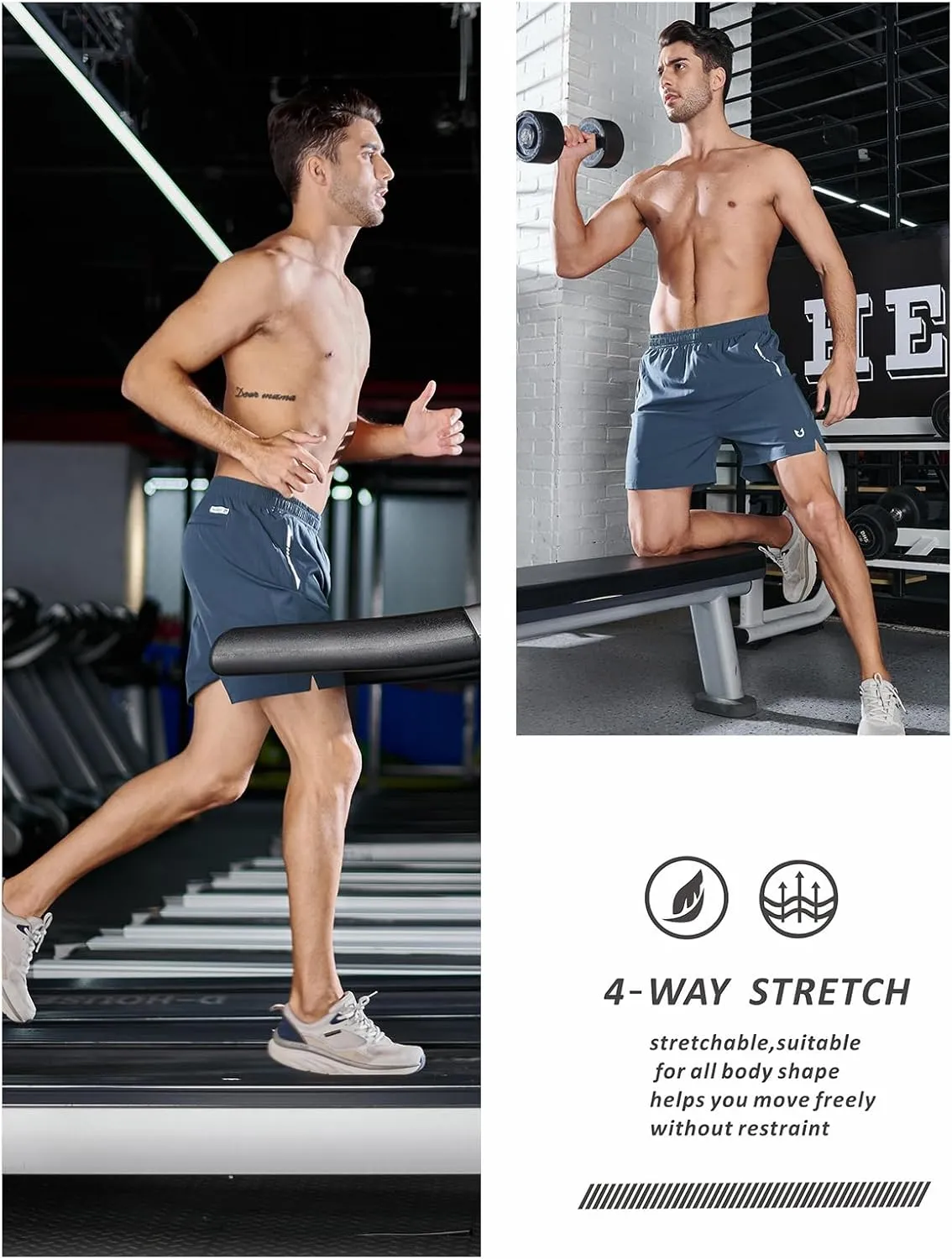 NORTHYARD Men's Running Athletic Shorts 5"/ 7"/ 9" Workout Gym Short Tennis Quick Dry Active Sport Hiking Basketball