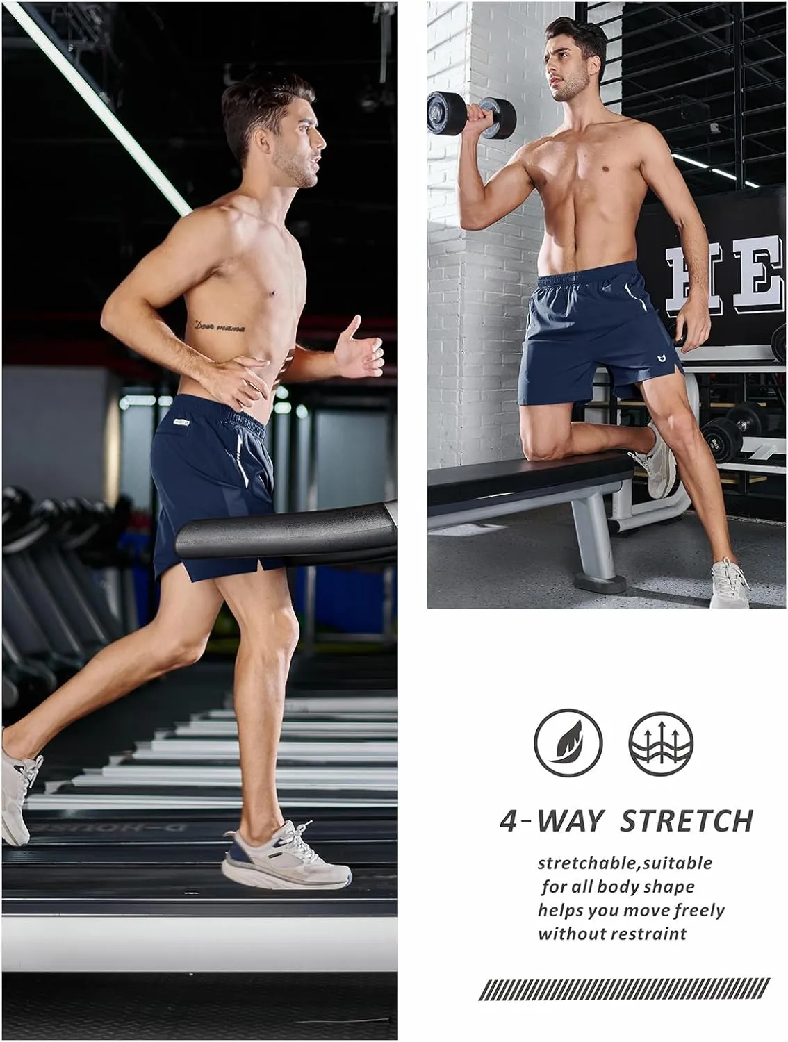 NORTHYARD Men's Running Athletic Shorts 5"/ 7"/ 9" Workout Gym Short Tennis Quick Dry Active Sport Hiking Basketball
