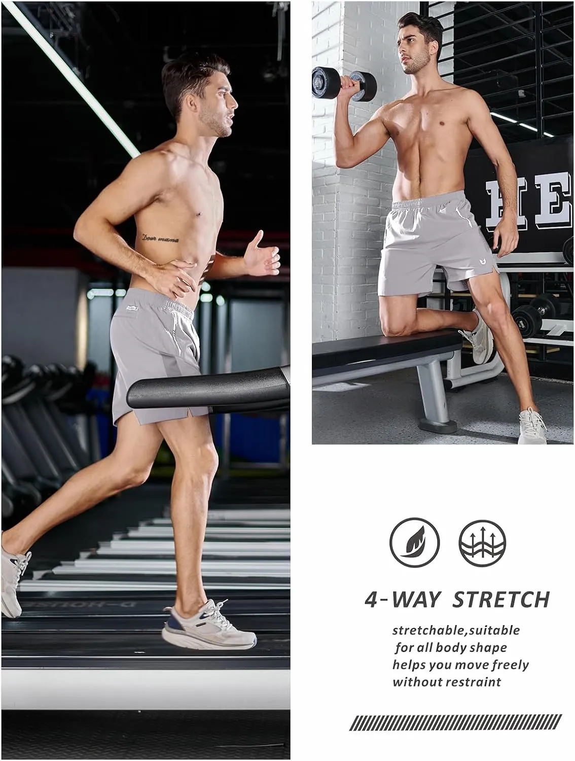 NORTHYARD Men's Running Athletic Shorts 5"/ 7"/ 9" Workout Gym Short Tennis Quick Dry Active Sport Hiking Basketball
