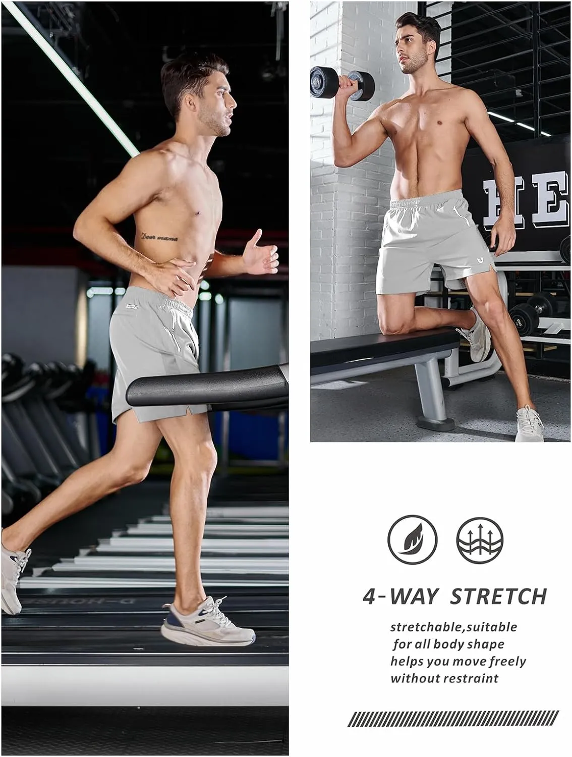 NORTHYARD Men's Running Athletic Shorts 5"/ 7"/ 9" Workout Gym Short Tennis Quick Dry Active Sport Hiking Basketball