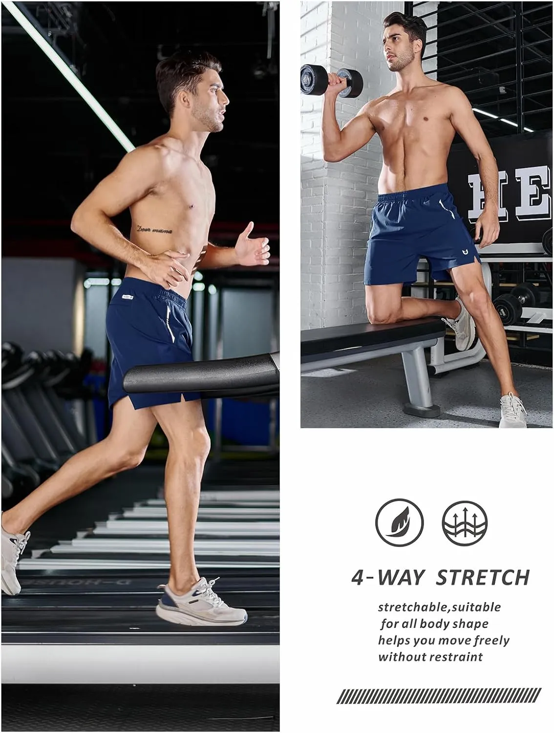 NORTHYARD Men's Running Athletic Shorts 5"/ 7"/ 9" Workout Gym Short Tennis Quick Dry Active Sport Hiking Basketball
