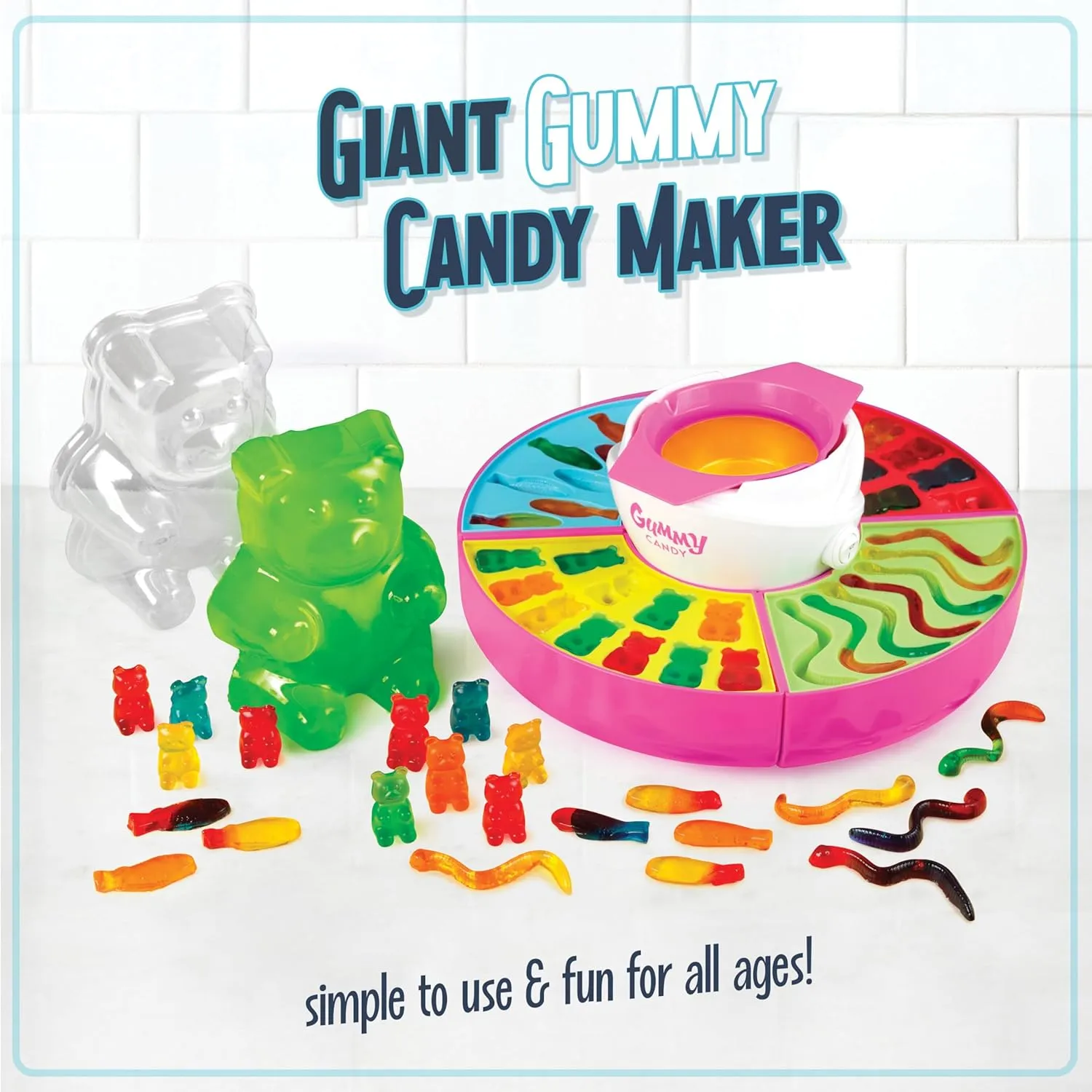 Nostalgia GCM600 Gummy Candy Maker, White