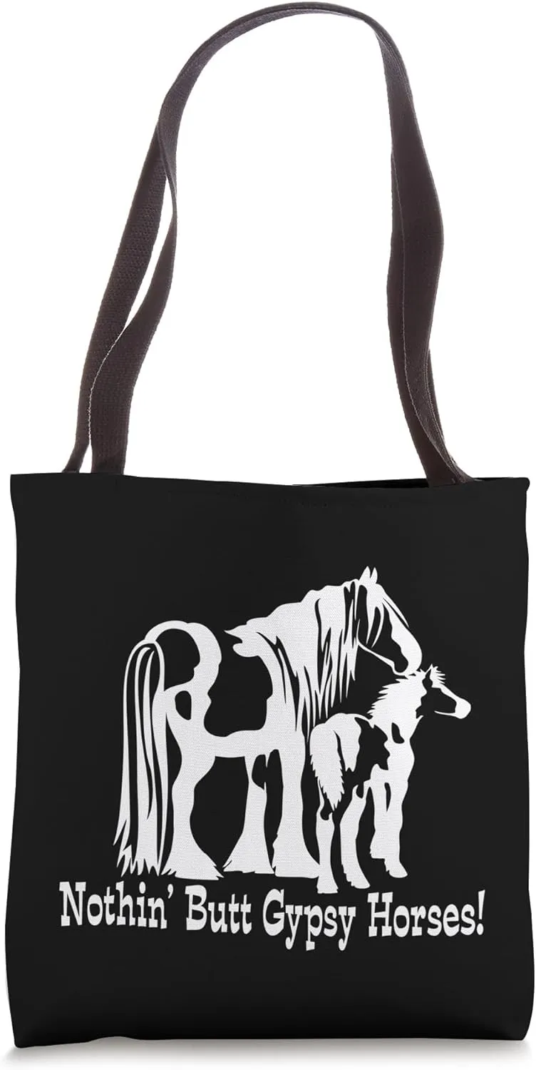 Nothin' Butt Gypsy Horses Gypsy Mare and Foal Tote Bag