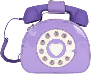 Novelty Call-shape Single Shoulder Bag Funny Crossbody Bag PU Leather Handbag and Purse