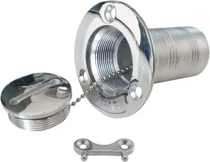 NRC&XRC New Casting 1-1/2"(38mm) Boat Deck Fill/Filler with Key Cap Marine 316 Stainless Steel Hardware for Boat Yacht Caravan